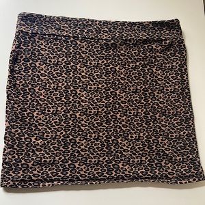 Stretchy Leopard Print Mini Skirt Size Medium